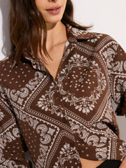 Paisley Print Oversized Shirt