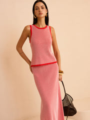 Striped Knit Sweater Co-ords Set