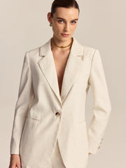 Tencel-Linen Blend Blazer