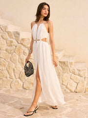 Cut-Out Maxi Dress With Slit