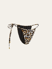 Leopard Print Tie-Side Bikini Bottom