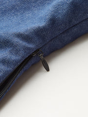 Cotton-Paneled Faux Denim Tank Top