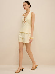 Halter Cut-Out Top and Shorts Set