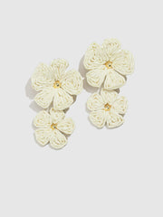 Gilded Lace Petal Earrings