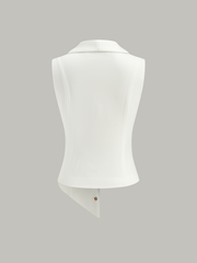 Asymmetrical Button-Front Vest