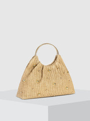Beaded Crochet Hobo Bag