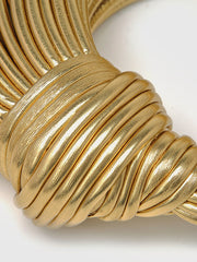 Golden Twisted Hoop Bag