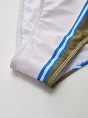 Color-Block Striped Bikini Bottom
