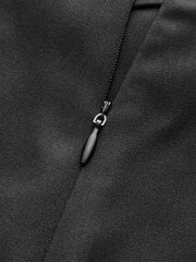 Mid-Waisted Pleated Shorts with Metal Button