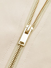 Pocketed Zip-Up Mini Dress