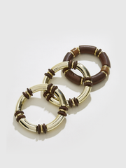 Stackable Wood and Resin Bracelet