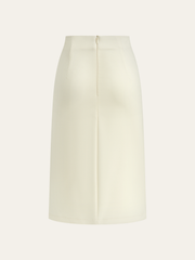 Metal Detail Slit Midi Skirt