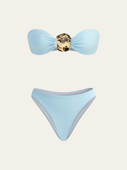 Gold Detail Bikini With Cover-Up