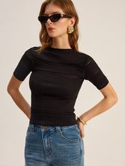 Crochet Detail Knit Top