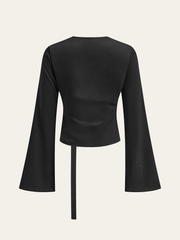 Bell Sleeves Wrap Top