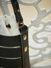 Drawstring Strap Detail Bucket Bag