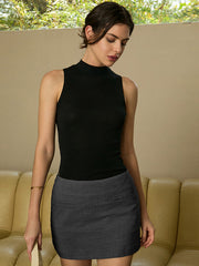 Mid-Waist Mini Skirt
