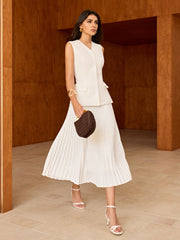 Sleeveless Button-Front Vest