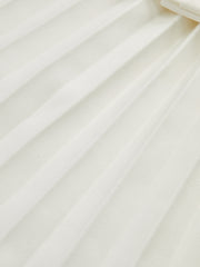 Sleeveless Metal Detail Pleated Mini Dress