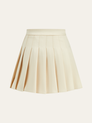 Metal Detail Pleated Mini Skirt