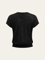 Rhinestone & Pearl Firework Pattern Knit Top
