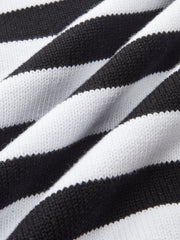 Striped Asymmetric Mock Neck Sweater Vest