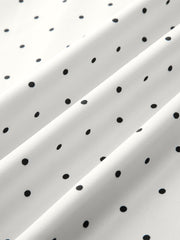 Lace Trim Polka Dot Cami Midi Dress