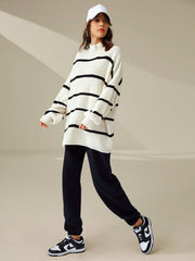 Oversized Ribbed Mockneck Sweater