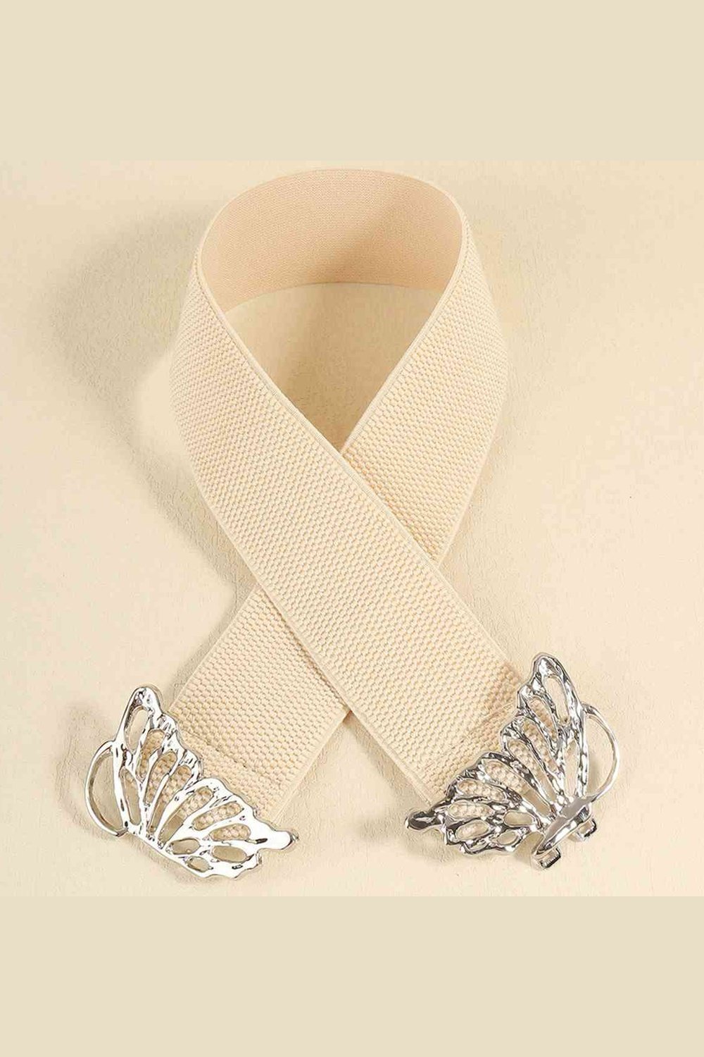 Butterfly Alloy Buckle Elastic Belt