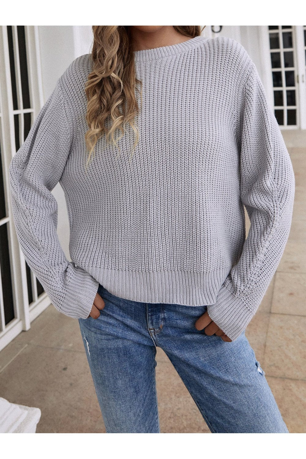 Button Down Rib-Knit Reversible Sweater