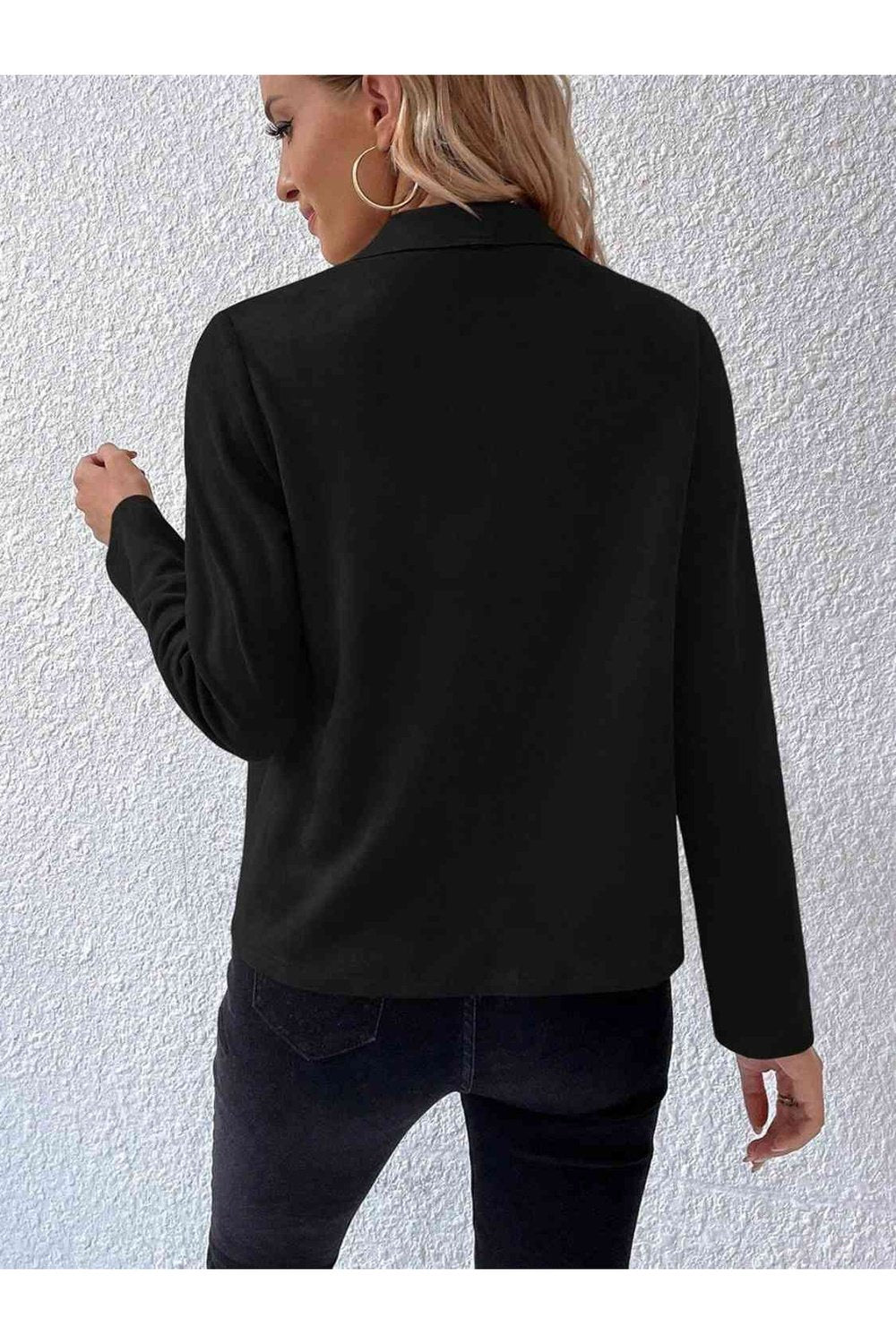 Collared Neck Long Sleeve Jacket