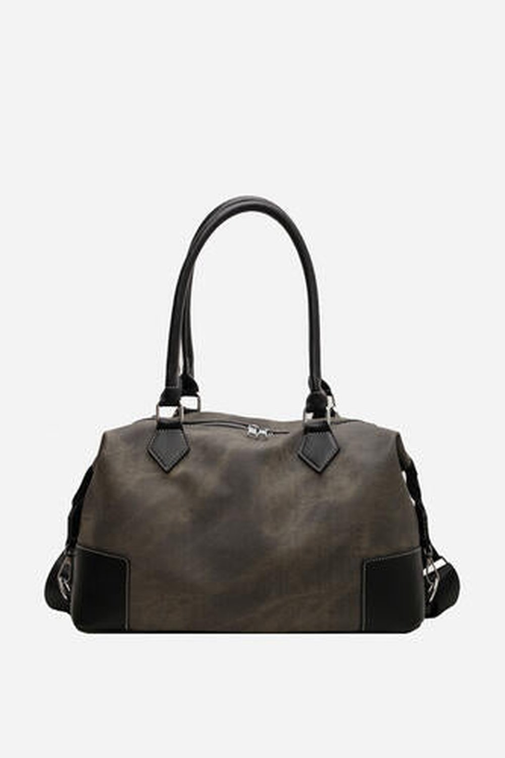 Contrast PU Leather Shoulder Bag