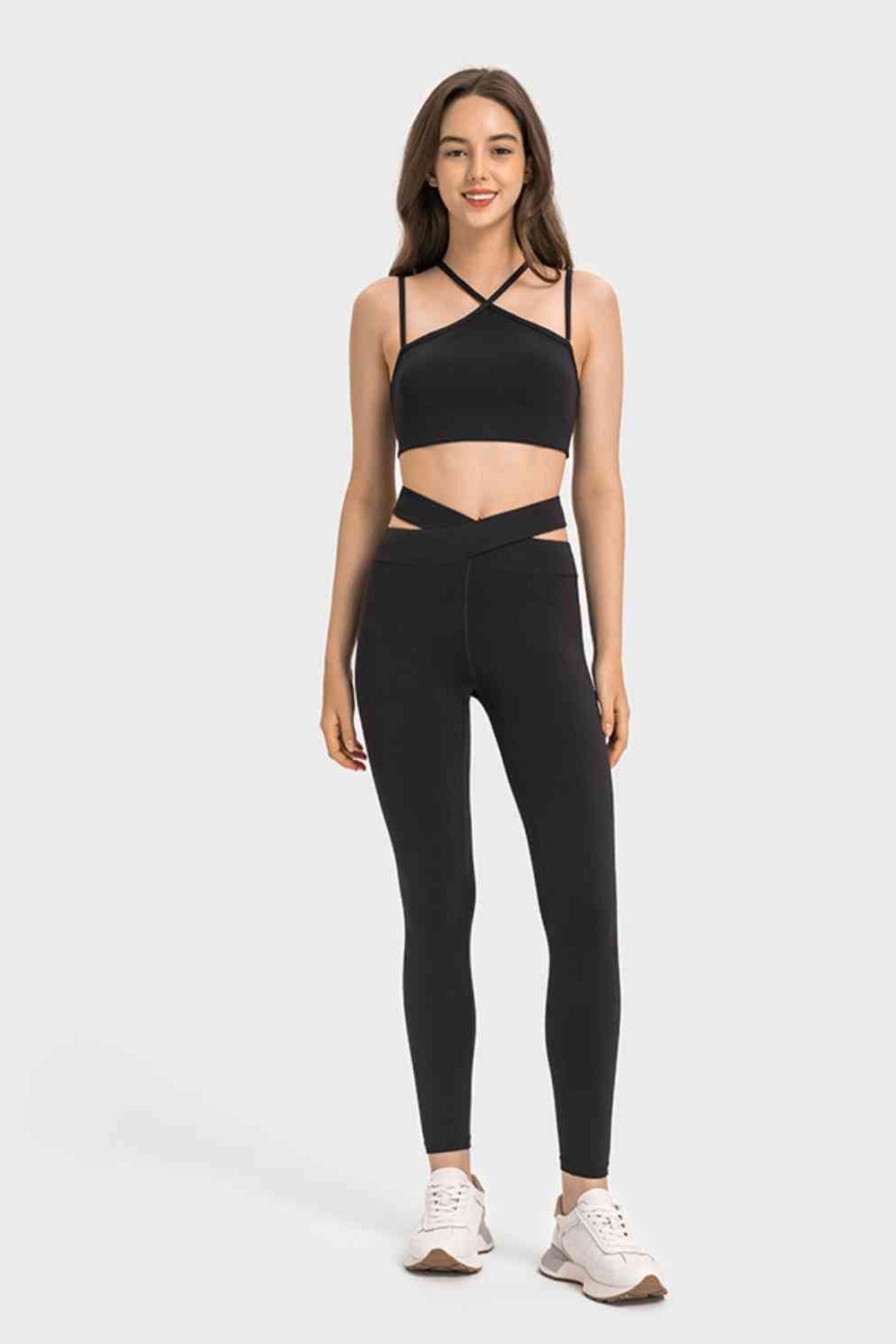 Crisscross Cutout Sports Leggings