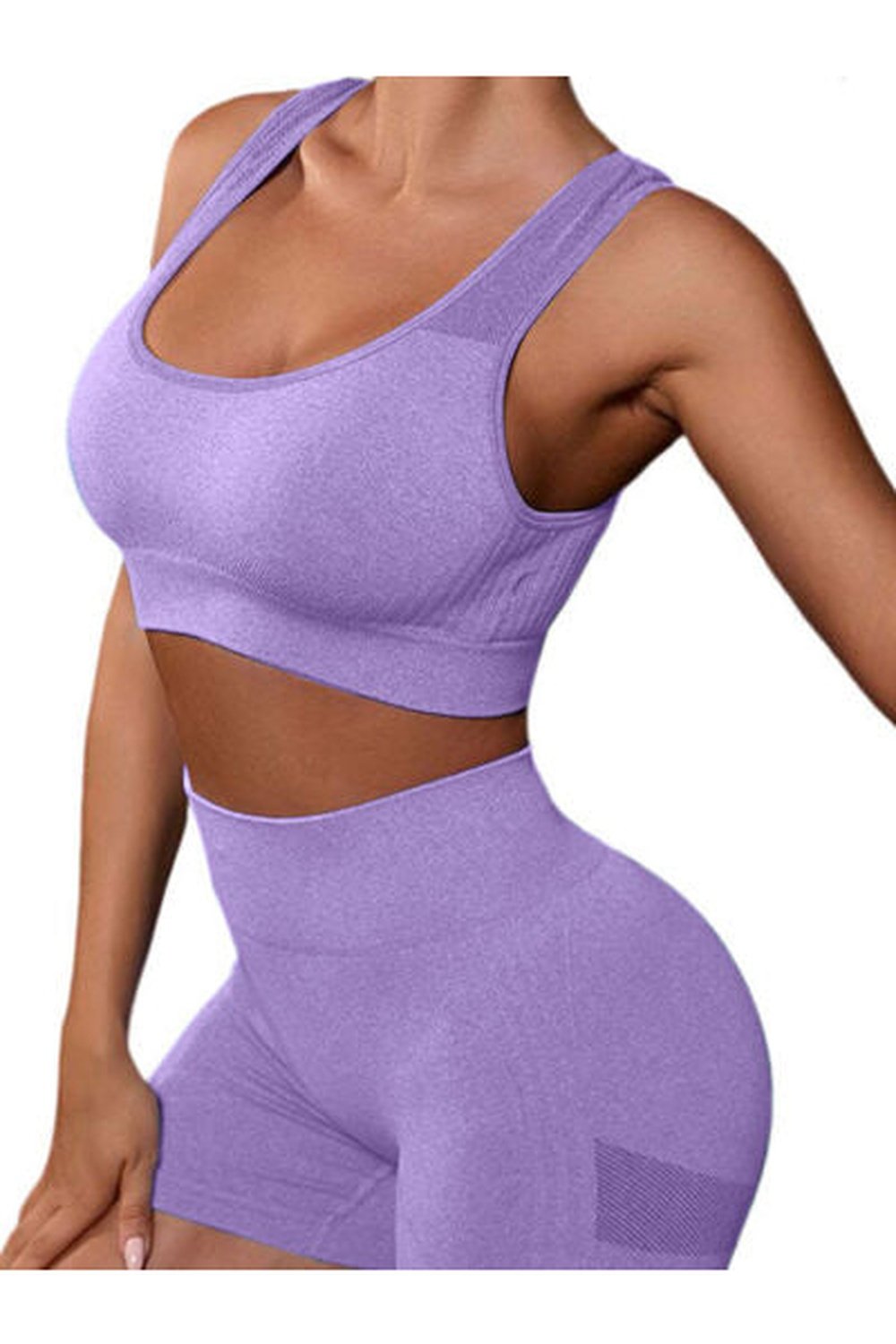 Cutout Scoop Neck Tank and Shorts Active Set