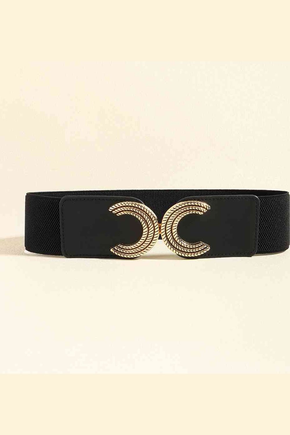 Double C Buckle Elastic Belt