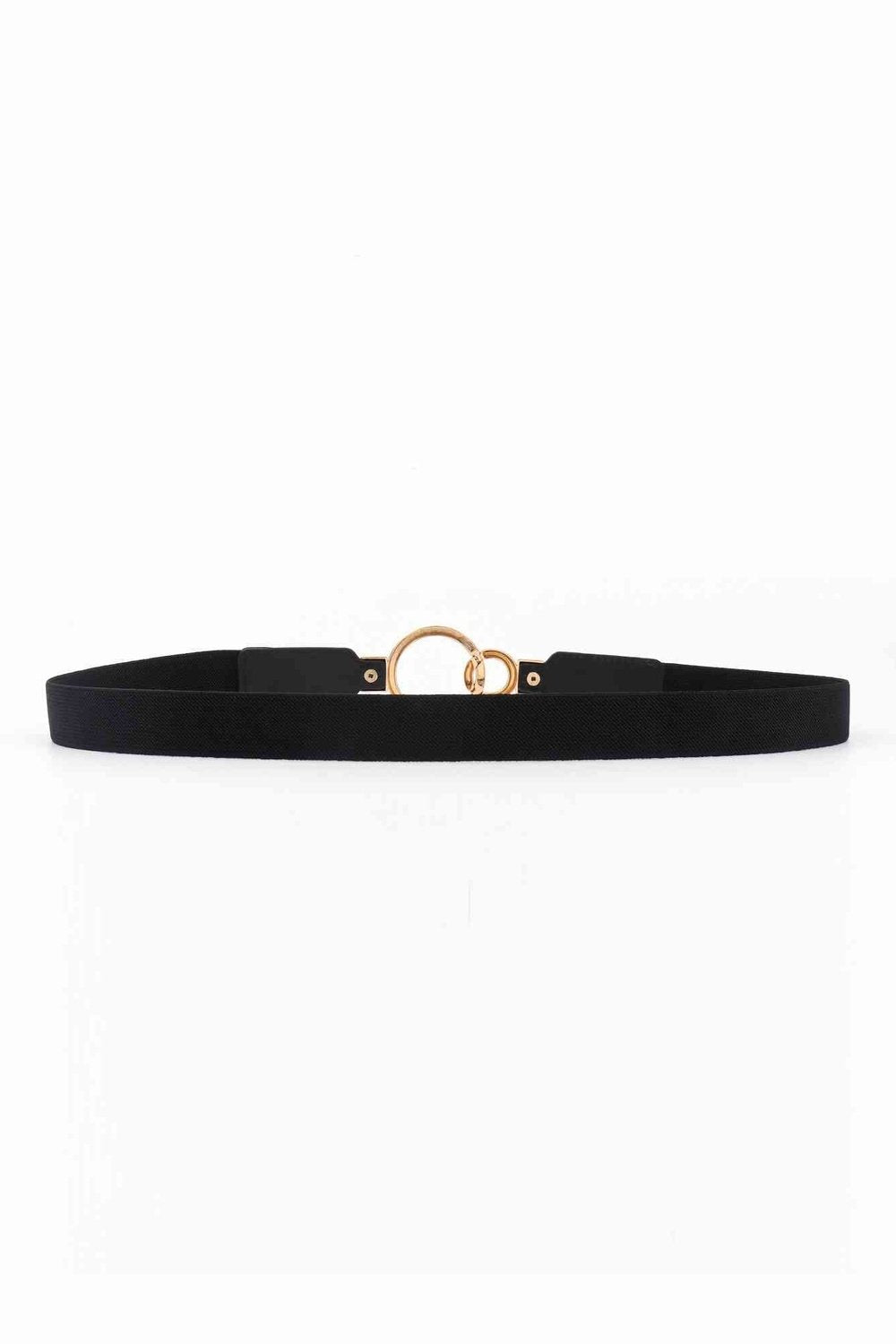 Double Ring Buckle Elastic PU Belt