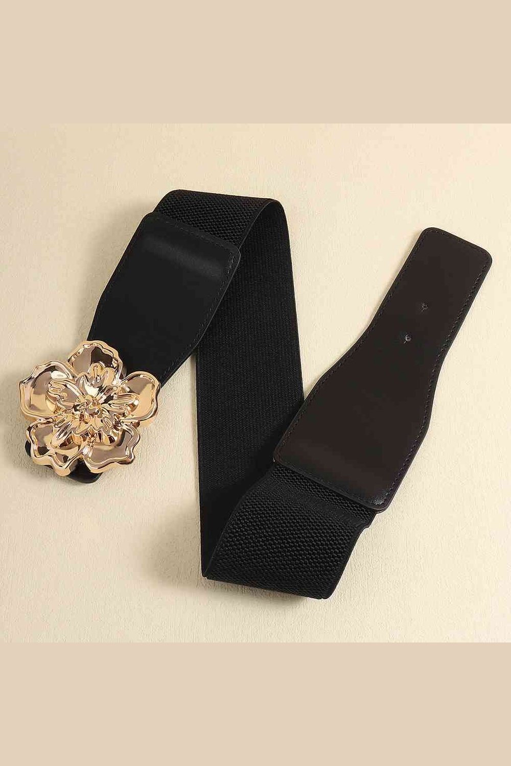 Flower Alloy Buckle Elastic Belt