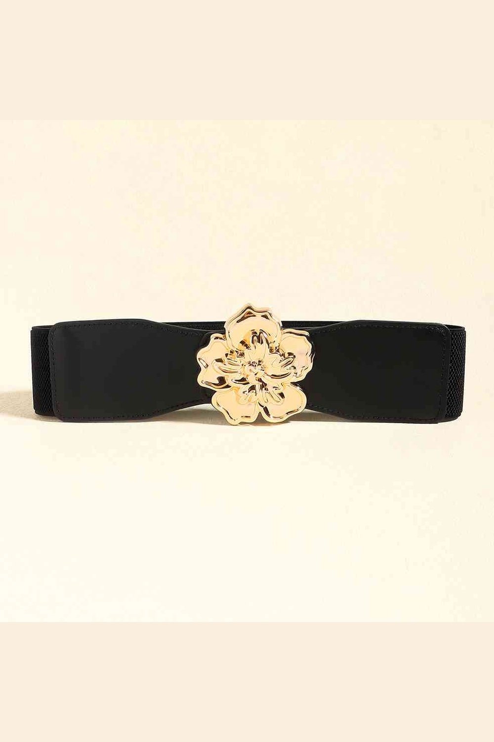 Flower Alloy Buckle Elastic Belt