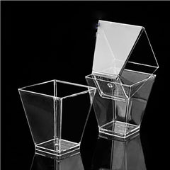 25/50/100pcs 60ML Disposable Plastic Dessert Cups Birthday Transparent Party ice Cream Cup Home Christmas Supplied