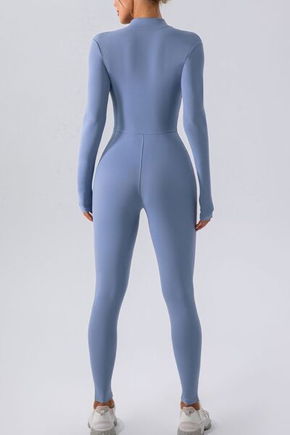 Half Zip Mock Neck Active Jumpsuit