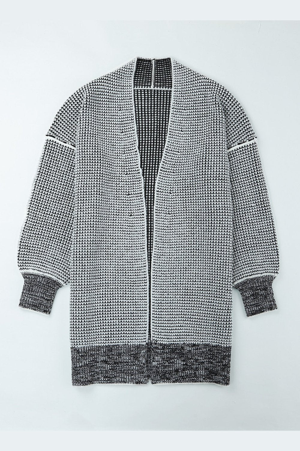 Heathered Open Front Longline Cardigan