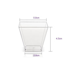 25/50/100pcs 60ML Disposable Plastic Dessert Cups Birthday Transparent Party ice Cream Cup Home Christmas Supplied