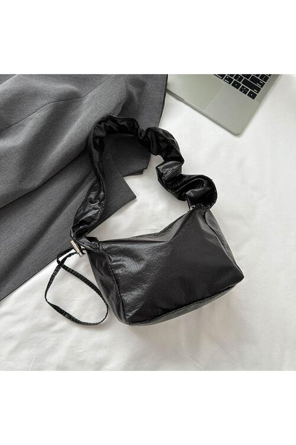 PU Leather Drawstring Shoulder Bag