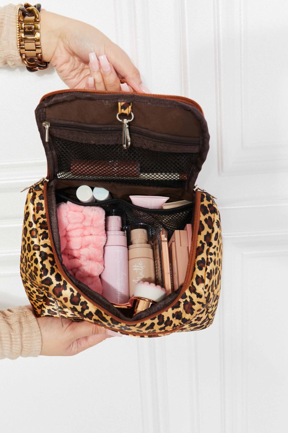 Printed Makeup Bag with Strap