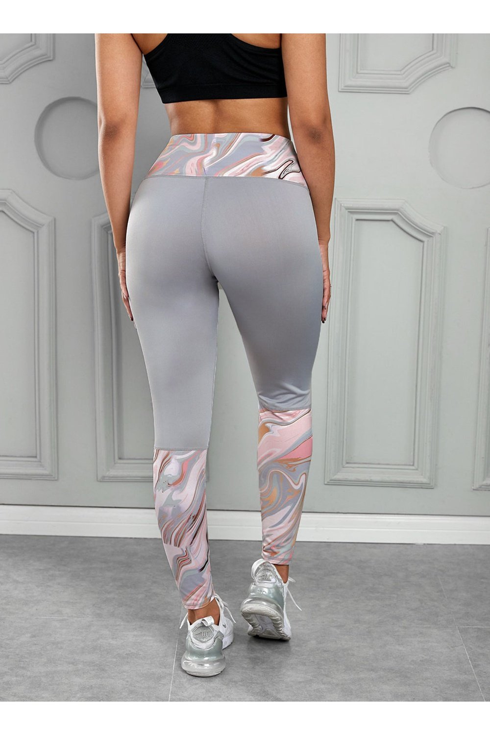 Printed Wide Waistband Active Leggings