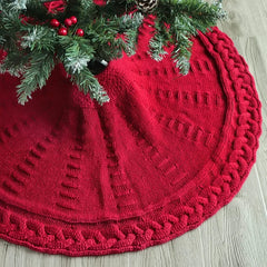 New Product Christmas Tree Skirt Knitted Tree Skirt Apron Christmas Tree Decorations Christmas Gifts Home Decorations