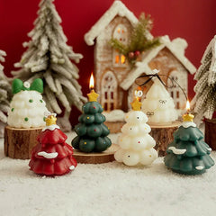 Handmade Cartoon Christmas Tree Scented Candles Scene Decoration Shooting Props Soy Wax Aromatherapy Incense Candle