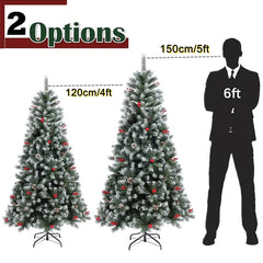 Pinecone Christmas Tree with Berry Pine Nuts Very Beautiful with Automatic Hinges Quick Installation Advanced Xmas Tree Green