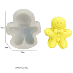 Christmas Tree Silicone Candle Mold DIY Gingerbread Man Elk Soap Resin Crystal Making Chocolate Mold Party Decor Holiday Gifts