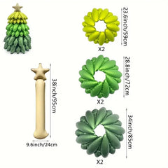 New Matte Christmas Tree Balloon Set Xmas Tree Aluminum Film Balloon Navidad Eve Decoration Party Photo Prop New Year